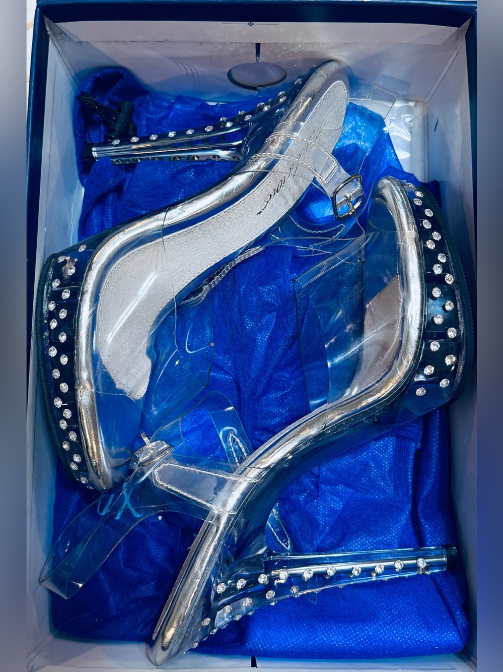Fabulicious Competition Heels with Silver Accent Studded - Size 8